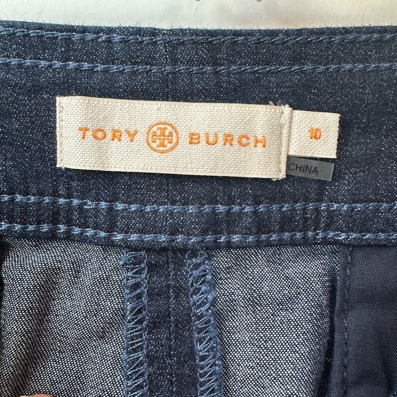 Tory Burch Women’s Elise Zip Denim Mini Skirt (Size 10) - Picture 6 of 9